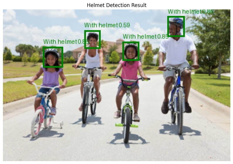 Real-Time Helmet Detection and Text-to-Video